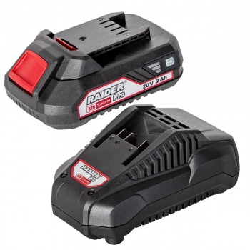 Зарядное устройство + аккумулятор Raider RDP-R20 Li-Ion 20 В 2 Ач, быстрая зарядка 1 час