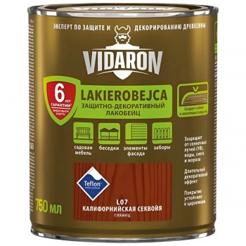 Лак алкидный Vidaron Lakierobejca защитно-декоративный калифорнийская секвойя 0,75 л
