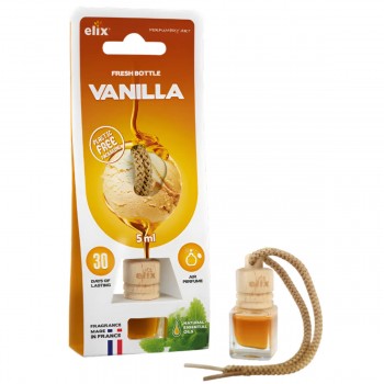 Ароматизатор для автомобиля подвесной флакон Elix Fresh Bottle Vanilla 5 мл W-FB005-VA