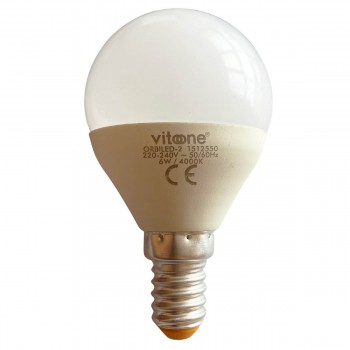 Светодиодная лампа VITOONE ORBILED-2 6 Вт E14 G45 4000 К 512 лм 220-240 Вт