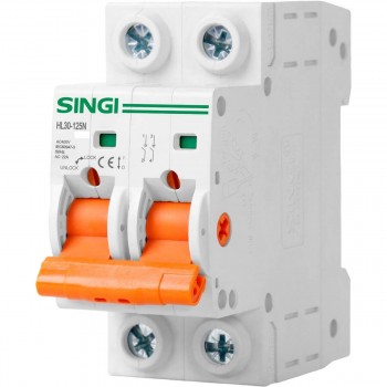 Выключатель нагрузки SINGI HL30-125N 2P, 63 А, 230 В, модульный на DIN-рейку 02HL30125N63A