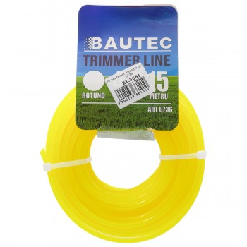 Fir pentru trimer BAUTEC 4.0 mm x 15 m rotund (Art. 6736)
