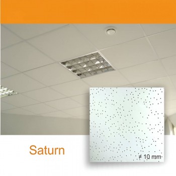 Плита к подвесному потолку SATURN 600х600х10 мм, минеральная, белая