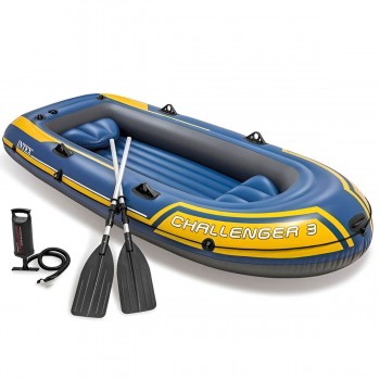 Надувная лодка INTEX Challenger 3 Set 68370NP 3-местная, 295х137х43 см, до 320 кг, вёсла + насос