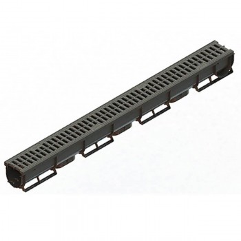 Rigola pentru drenaj Standartpark A15 DN70 1000x90x90 mm din polilpropilenă cu grilă 088081