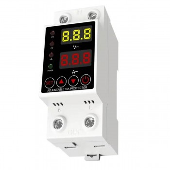 Реле контроля напряжения Horoz PROTEX-X 63 A, 1-фазное, DIN-рейка, с дисплеем 131-001-0002