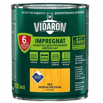 Импрегнат-грунт для древесины VIDARON V02 Золотая Сосна 700 мл