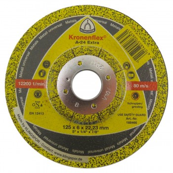 Disc pentru șlefuire metal KLINGSPOR 125 x 6 x 22,23 mm 188466