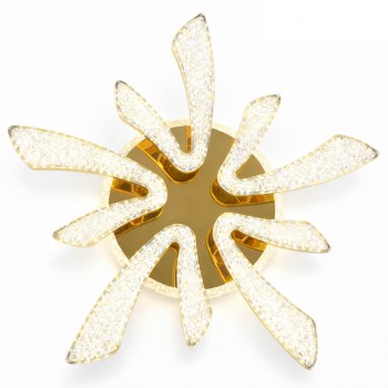 Люстра светодиодная потолочная, 5 плафонов, золотая, современная 6001-5Z GD