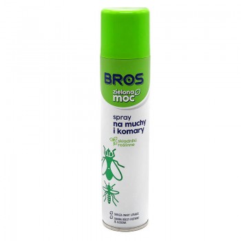 Spray aerosol împotriva muștelor, țânțarilor și viespilor Bros Green Power 300 ml