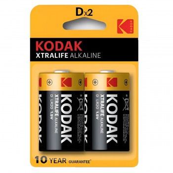 Батарейки Kodak XTRALIFE D LR20 щелочные 1.5 В 2 шт