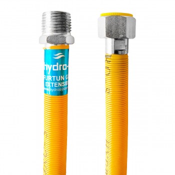 Шланг для газа Hydro-S 1/2 ВР х 1/2 НР 75-150 см желтый (0907175)