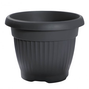 Горшок круглый Prosperplast 250х195 мм, 5 л, антрацитовый DCE25-S433