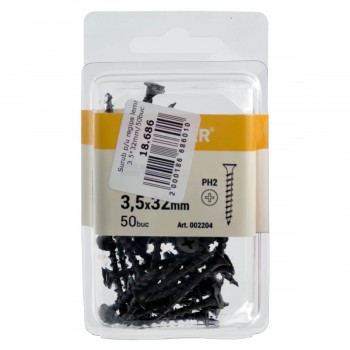 Șurub pentru lemn și gips-carton Lider 3.5x32 mm 50 bucăți (Art. 002204)