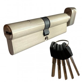 Cilindru Lockly 100 (50x50) mm cheie/buton CK100 (50/50) K/T SN