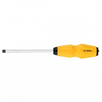 Șurubelniță plată de impact TOPEX SL5 x 75 mm, CrV, vârf magnetic 39D250
