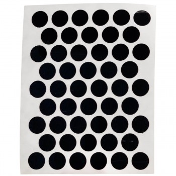 Dopuri autoadezive pentru mobilier 14 mm, negru lucios A-1960, 50 buc./coală