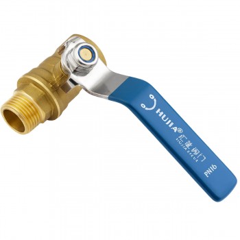 Кран шаровой MPN 1/2 НР х 1/2 ВР, латунный, с ручкой