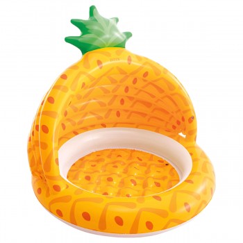 Детский надувной бассейн Intex Pineapple «Ананас» 102х94 см, с навесом, 45 л, для детей 1-3 лет 58414