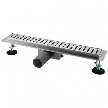 Rigolă de duș liniară GAPPO G87007-3 INOX 70x700 mm, oțel inoxidabil satinat, sifon anti-miros combinat