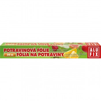 Пищевая пленка Alufix Cling Film 30 м, 29 см, прозрачная полиэтиленовая пленка для продуктов