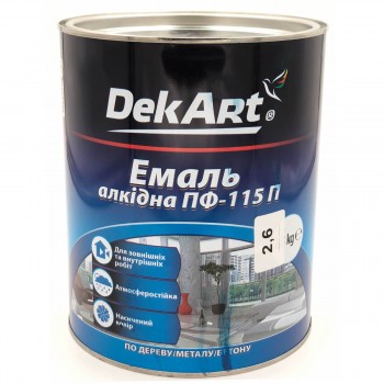 Email PF-115 P DekArt alchidică albastră lucioasă 2,6 kg