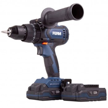 Аккумуляторная дрель-шуруповерт FERM CDM1138, 20 В, 2.0 Ач, синий