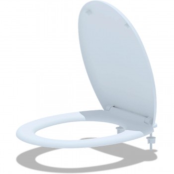 Capac cu colac pentru WC Aniplast WS0100EU, 413 x 352 mm, polipropilenă, alb