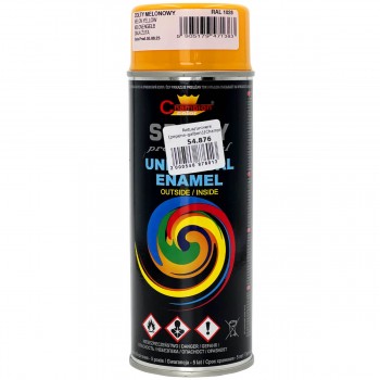 Spray email Champion Color UNIVERSAL ENAMEL pepene galben lucios 400 ml RAL 1028