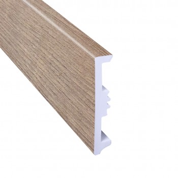 Плинтус из дюрополимера HDPS Arbiton STIQ XL Дуб Лугано 123 STX810 WOOD, 80 х 15 мм, 2200 мм