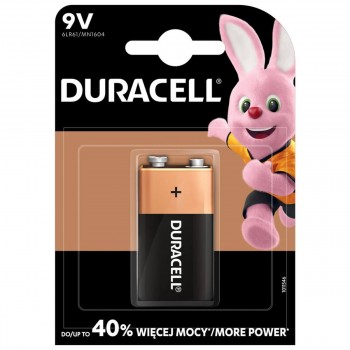 Батарейка Duracell 9 В Крона щелочная 6LR61 (MN1604), 1 шт