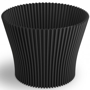 Ghiveci pentru flori Don-Plast Lotos DLO13, 1,03 L, d.130x109 mm, din plastic, negru