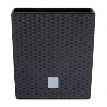 Горшок для цветов Prosperplast Rato Low 7 л, антрацит, 20х20х20 см DRTS200L-S433