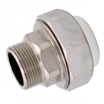 Racord olandez din polipropilenă Greenfit 40 mm, 1 1/4 filet extern (tata), alb