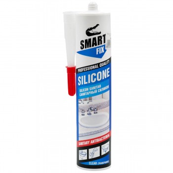 Герметик силиконовый санитарный Smart Fix прозрачный 310 г для ванной и кухни