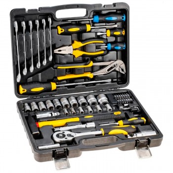Set de instrumente TOPEX 38D224, 56 piese, oțel crom-vanadiu
