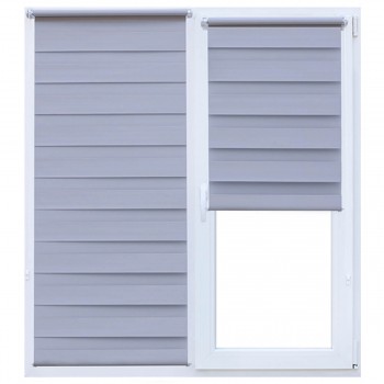 Jaluzea rulou zi-noapte Dekora MGR04 gri deschis 80x170 cm
