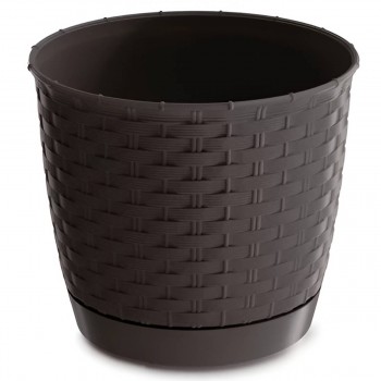Горшок для цветов Prosperplast Ratolla Round 2 л, 165x142 мм, умбра DRLO165-440U