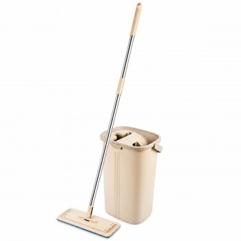 Set pentru curățarea podelei Planet Tablet Mop 5 L, mop plat cu găleată și sistem de stoarcere