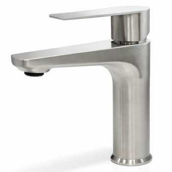 Смеситель для раковины MAT|ECO Aleo никель браш, однорычажный, из нержавеющей стали