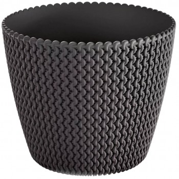Горшок для цветов Prosperplast Splofy DSP160-S433, 15x13,2 см, 1,7 л, антрацит