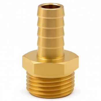 Racord din alamă pentru conexiunea furtunului cu filet extern 1/2" x 10 mm