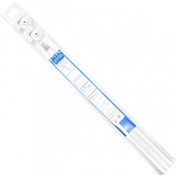 Bară pentru perdele de baie unghiulară transformer 90x90x90 cm, din metal, alb JA2899-1