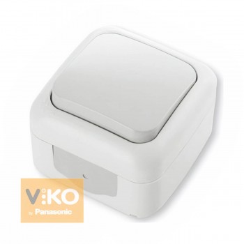 Выключатель одноклавишный открытая установка VIKO белый 90555401