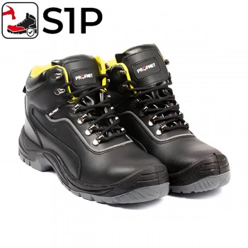 Ботинки рабочие кожаные S1P со стальным подноском PROFMET размер 44, черные