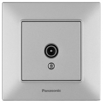 Розетка телевизионная Panasonic Arkedia Slim скрытая установка серебряная WNTC0451-2SL