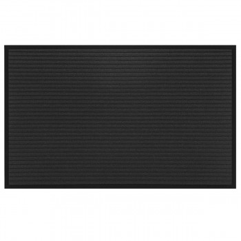 Коврик придверный грязезащитный DOUBLE LINE 120х180 см, черный, PVC + полиэстер