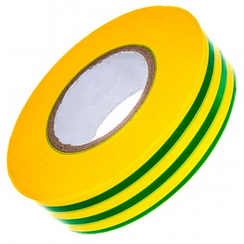 Bandă izolantă PVC Lider 19 mm x 20 m galben-verde, rulon (315070)