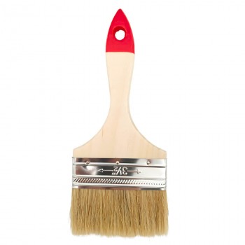 Pensulă plată Lider ECONOM 90 mm cu fibre naturale, mâner din lemn (Art. 350007)