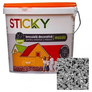Декоративная штукатурка STICKY Mozaic M202 25 кг, мозаичная акриловая, для внутренних и наружных работ